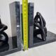 Pair of bookends the thinker and the seated lady, 15 cm