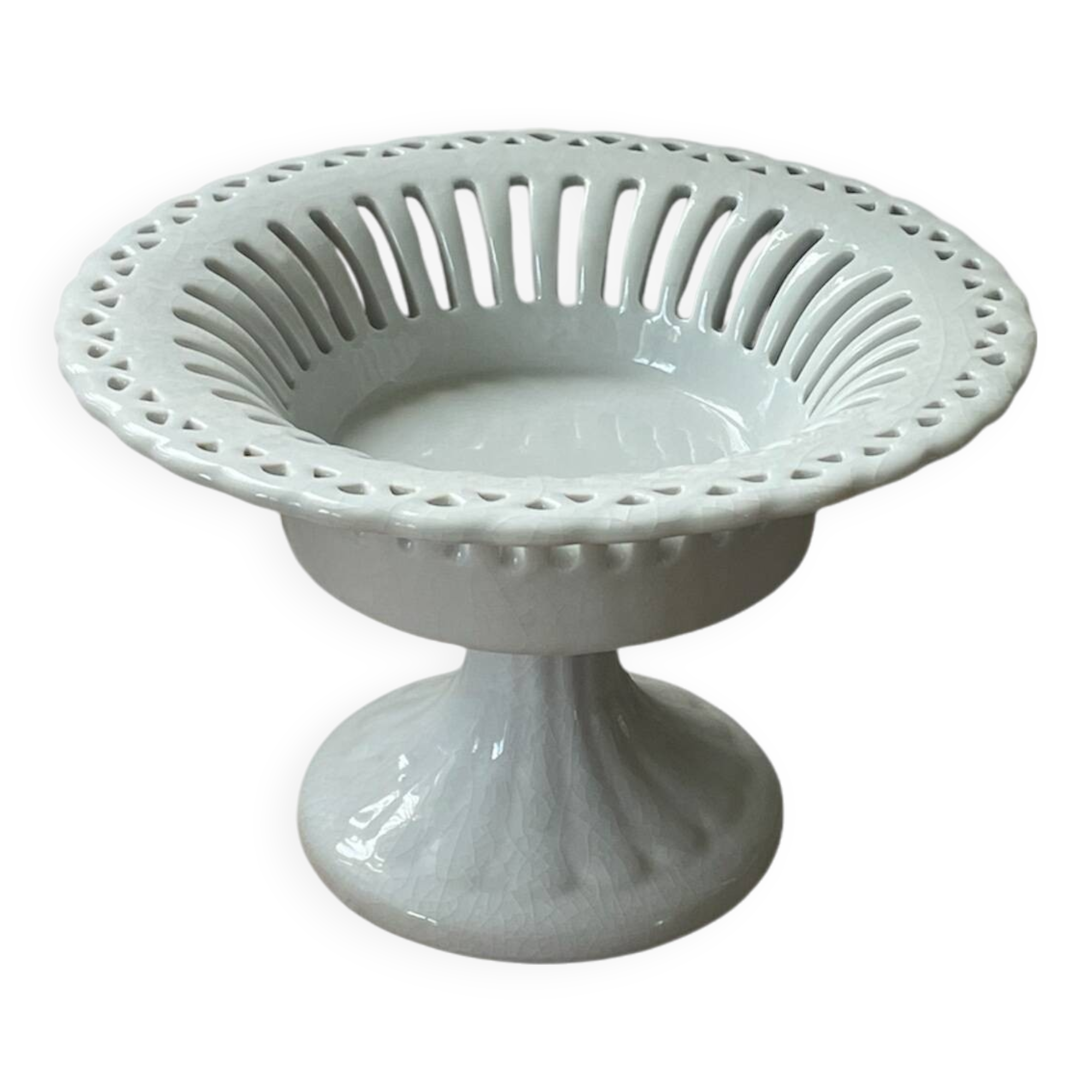 Vintage teak coupe salad bowl