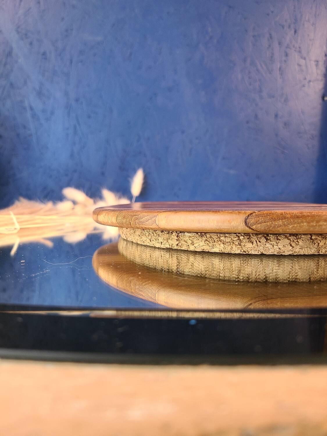 Vintage trivet in olive wood