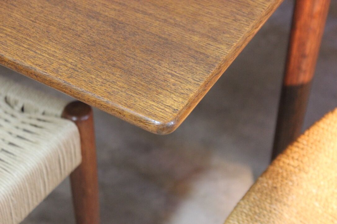 Extendable dining table "flip-top"/"wallet" Scandinavian vintage teak by Nils Jonsson for TROEDS