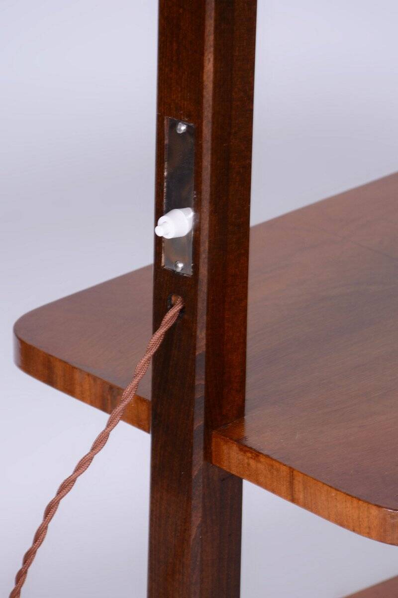 Art Deco Walnut Floor Lamp attributed to J. Halabala for Up Závody, Czech, 1930s