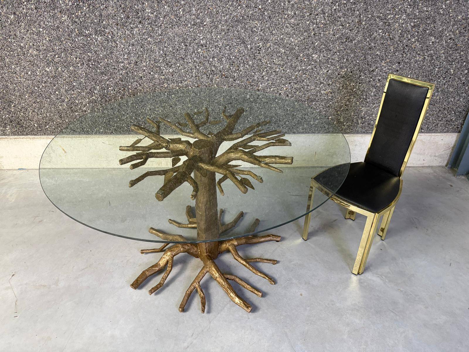 Table à manger en branche d'arbre, années 1980