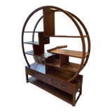 Étagère scandinave ronde teck