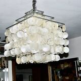 Vintage square chandelier by verner panton 1970