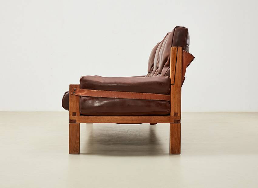 Pierre Chapo S32 Leather Sofa for Atelier Chapo France 1960s