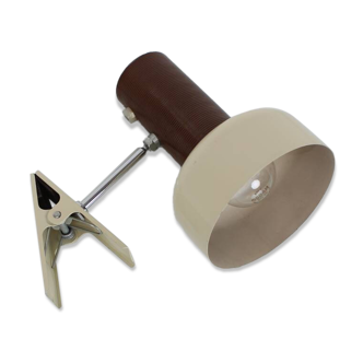 Lampe à pince Hurka en métal beige pour Napako, Tchécoslovaquie 1970