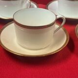 6 ch field haviland limoges porcelain coffee cups white and gold