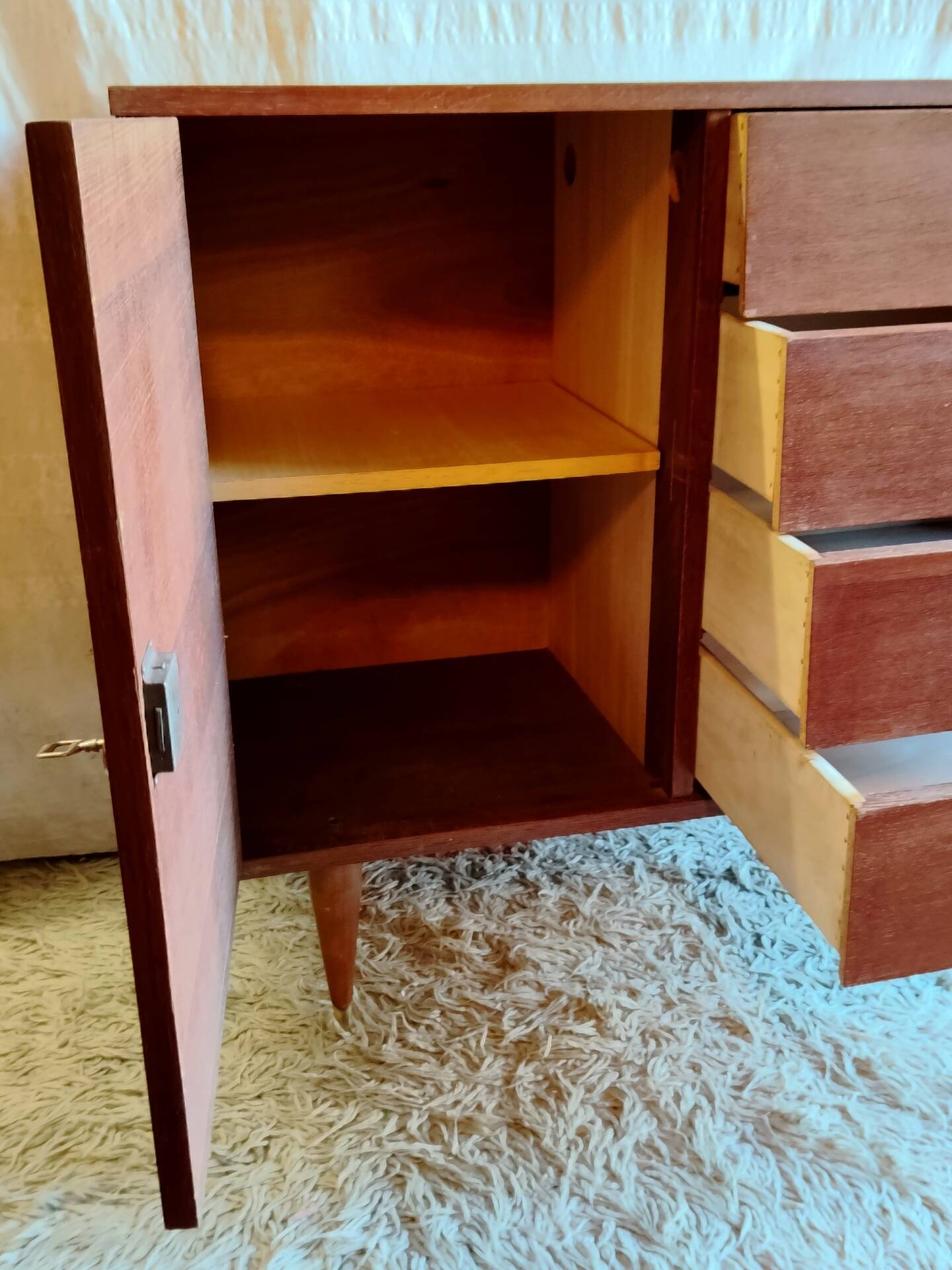 Vintage wooden sideboard / buffet - mid 20th century