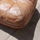 Vintage leather pouf