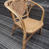 Rattan armchair for children 70 ' vintage