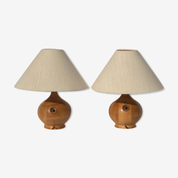 Pair of teak table lamps by Dyrlund, Denmark 1960s-1970s