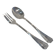 silver plated stew spoon and fork, Christofle Atlantide