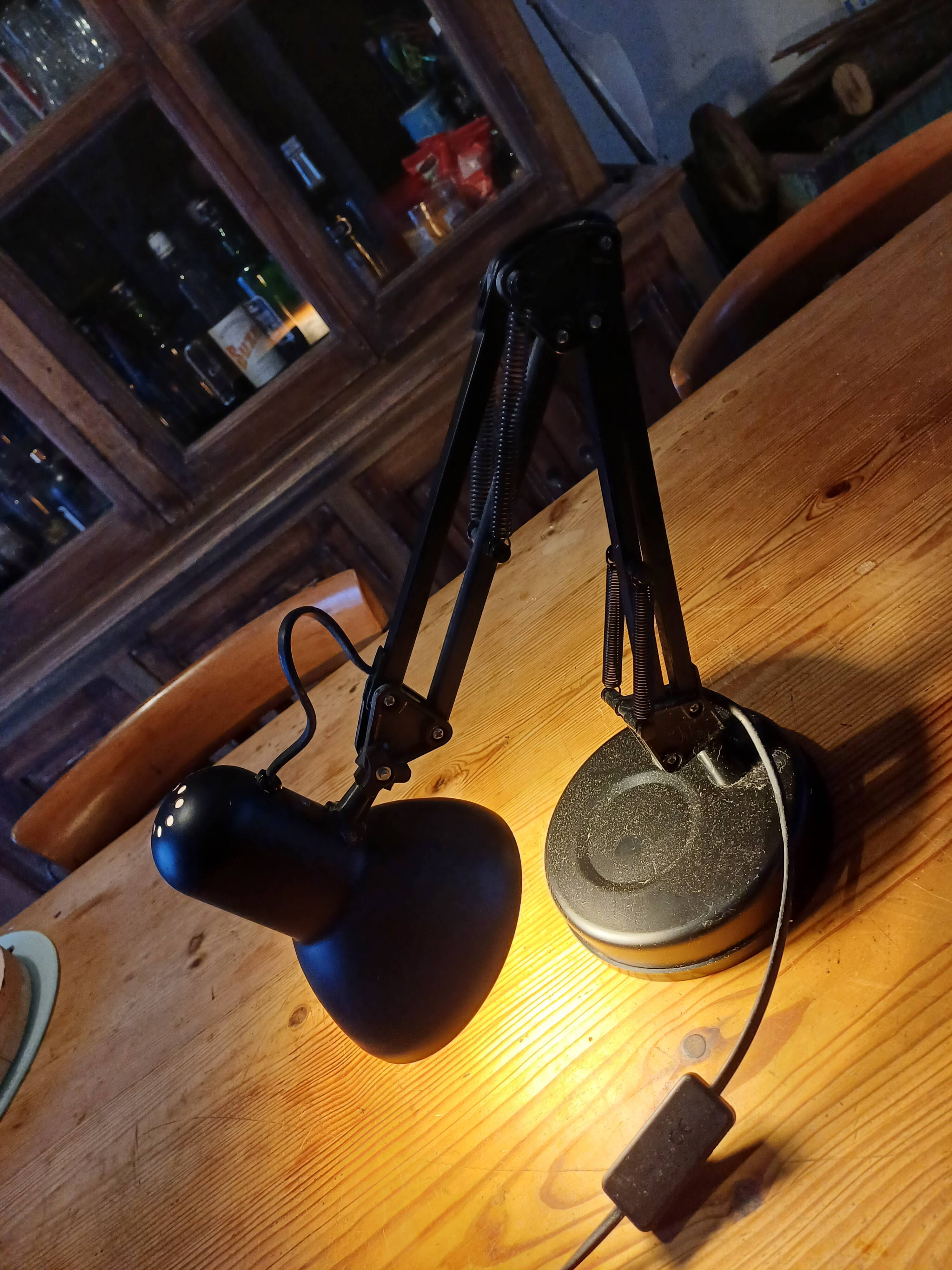 Vintage black metal desk lamp