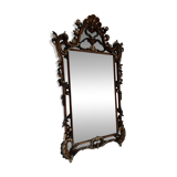 Mirror with Colourful Carved Floral Decor , Italy, 20th Century