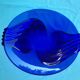 Blue glass dish