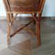 Vintage set of 2 garden woven rattan chairs - sky blue nets - 40