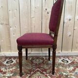 Suite de 6 chaises de style Louis XVI dossier carré