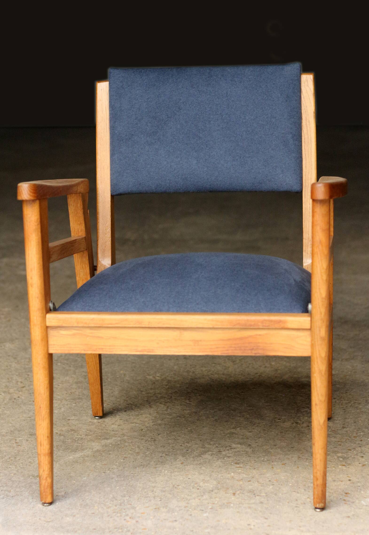 Retractable armchair david freres, marseille (1950s).