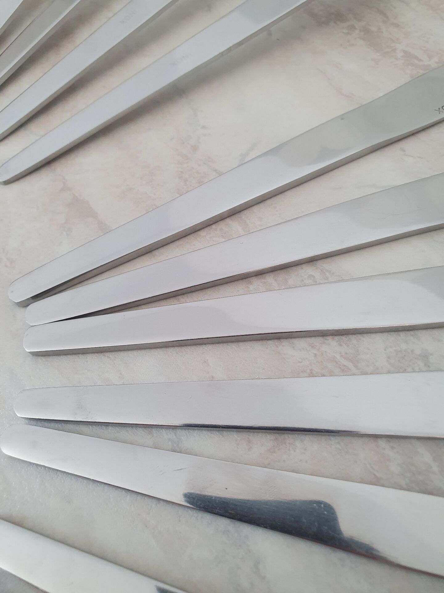 18 stainless steel Space Age place settings / Spoon Fork Knife