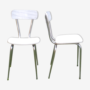 Duo de chaises en Formica années 60-70