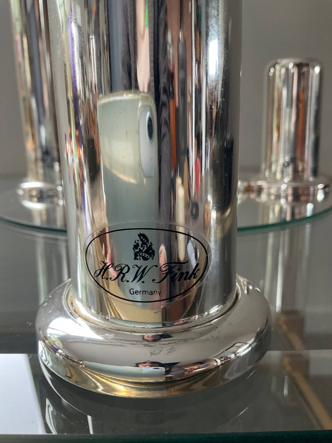 Series 4 HRW Fink Germany candlesticks from the 70s in silver metal