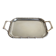 Silver-plated faux bamboo tray USA 1970 Hollywood Regency