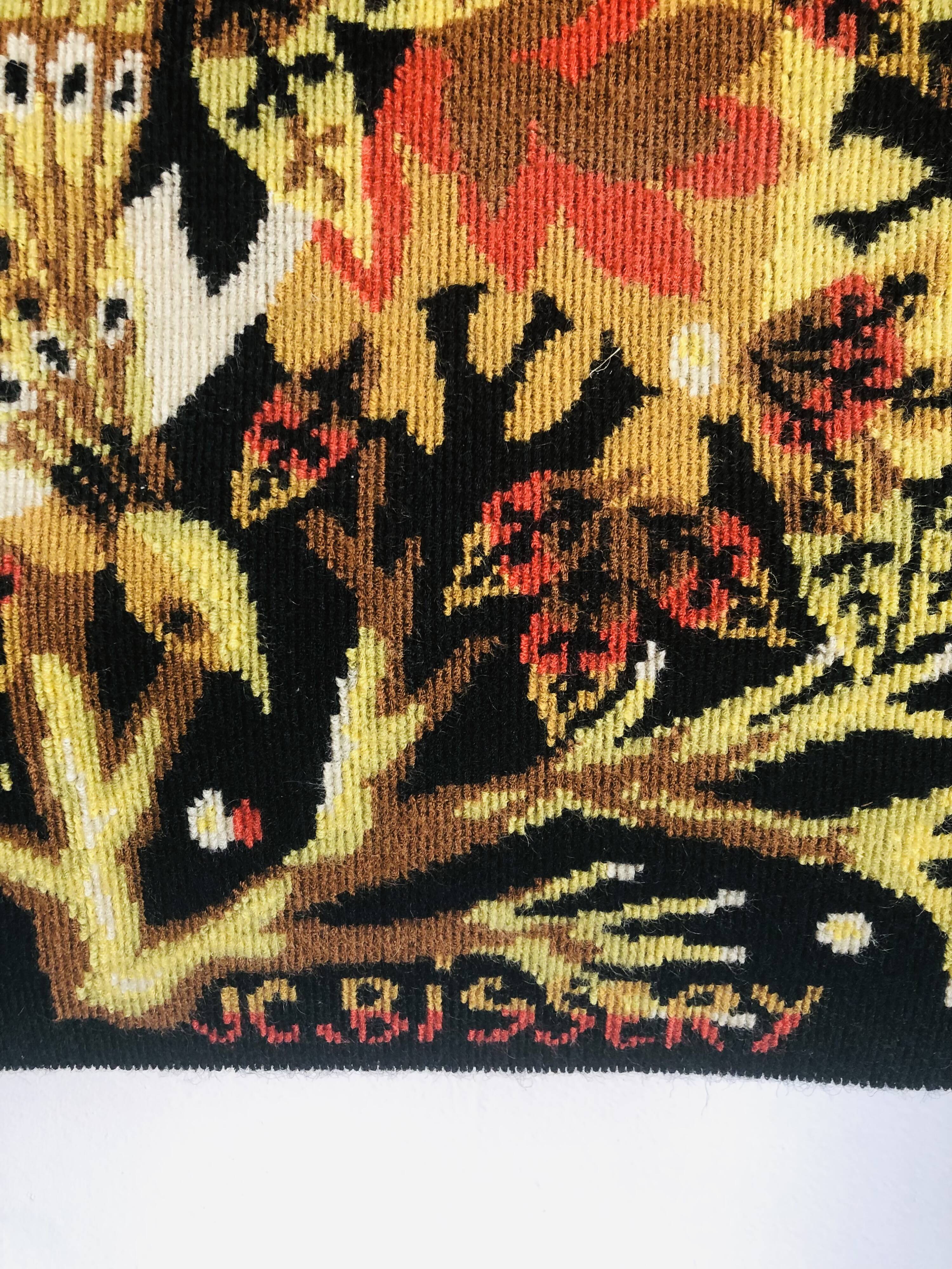 Aubusson tapestry "Aurore" by Jean Claude Bissery