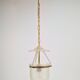 Vintage Brass and Mounted Glass Hundi Lantern Bell Lamp, 1950s