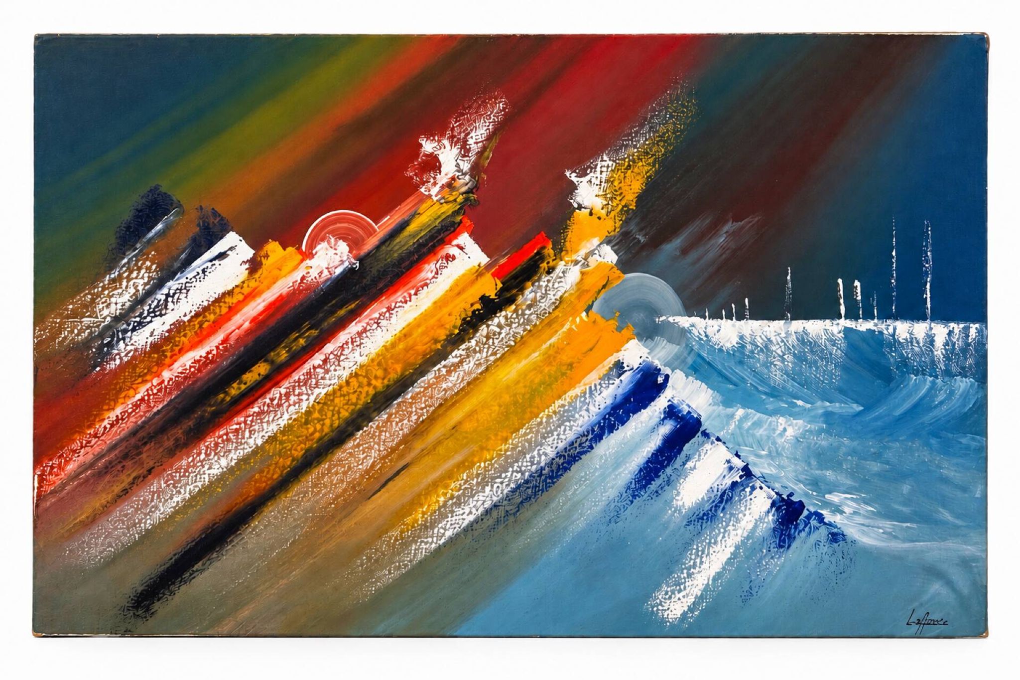 Original signed painting - contemporary abstract art - Rio - 100x60cm