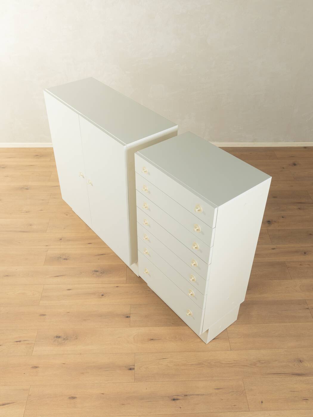 Expressive chest of drawers set by interlübke, 1960s, white, vintage
