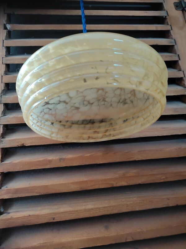 Suspension lampshade corole glass Clichy pale yellow dp 1122102