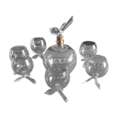 Service carafe et 6 verres boules