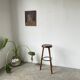 High tripod oak stool