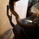 Former gramophone the voice of his master with brass pavilion, , with a disc 78 runs my