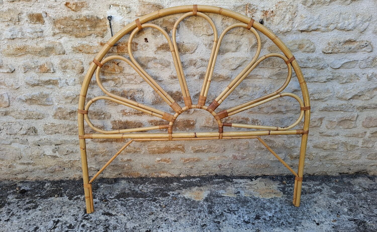 Bamboo and rattan headboard