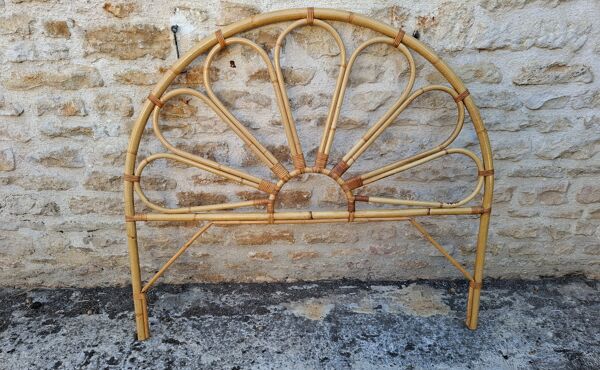 Tête de lit en bambou et rotin