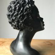 Buste plâtre femme noire 1950s Gino Manca