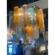 Lustre contemporain en verre de Murano multicolore "quadrillé"