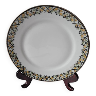 Coupe à petits fours en porcelaine U.M.L. FRANCE. Début 20ème