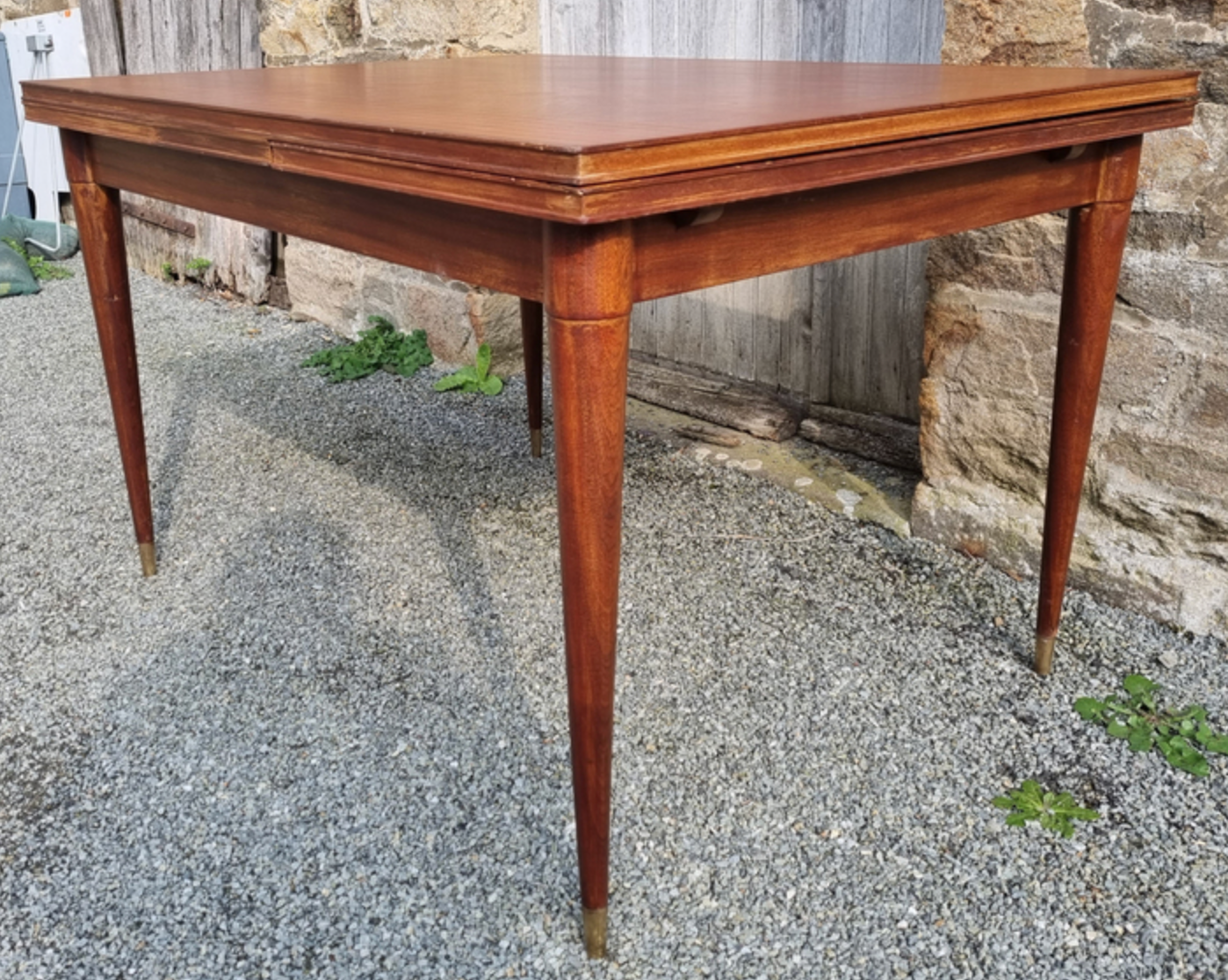 Wooden table, with extensions, vintage, 50s