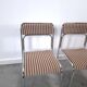 Space Age set 3x Bauhaus chromen buisframe stoelen