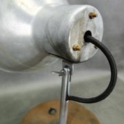 1940 industrial table lamp in aluminium and metal, Czechoslovakia