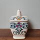 Set of 2 pot box spices tea vintage ceramic Longchamp model Mérida art nouveau