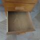Vintage modernist desk - 5 drawers - shelf - 1950s - closure mechanism
