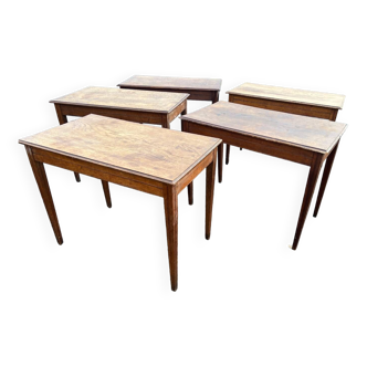 Lot of 5 old bistro tables