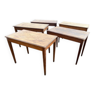 Lot de 5 anciennes tables bistrot