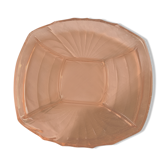 Antique dish with hors d'oeuvre in rosaline glass