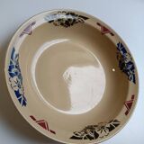 Grand plat creux Badonviller art déco