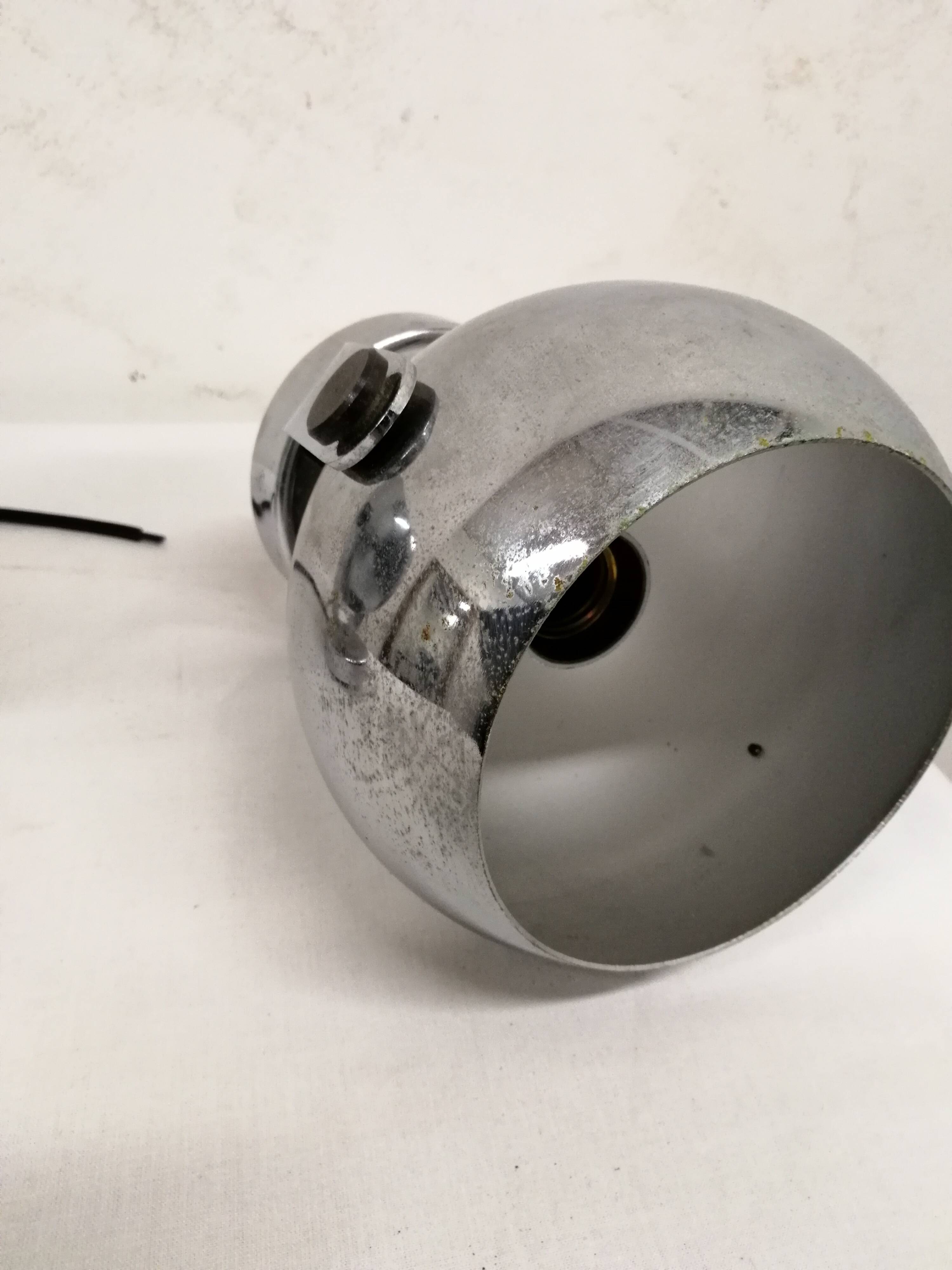 Pair of vintage chrome spotlights from the 70s