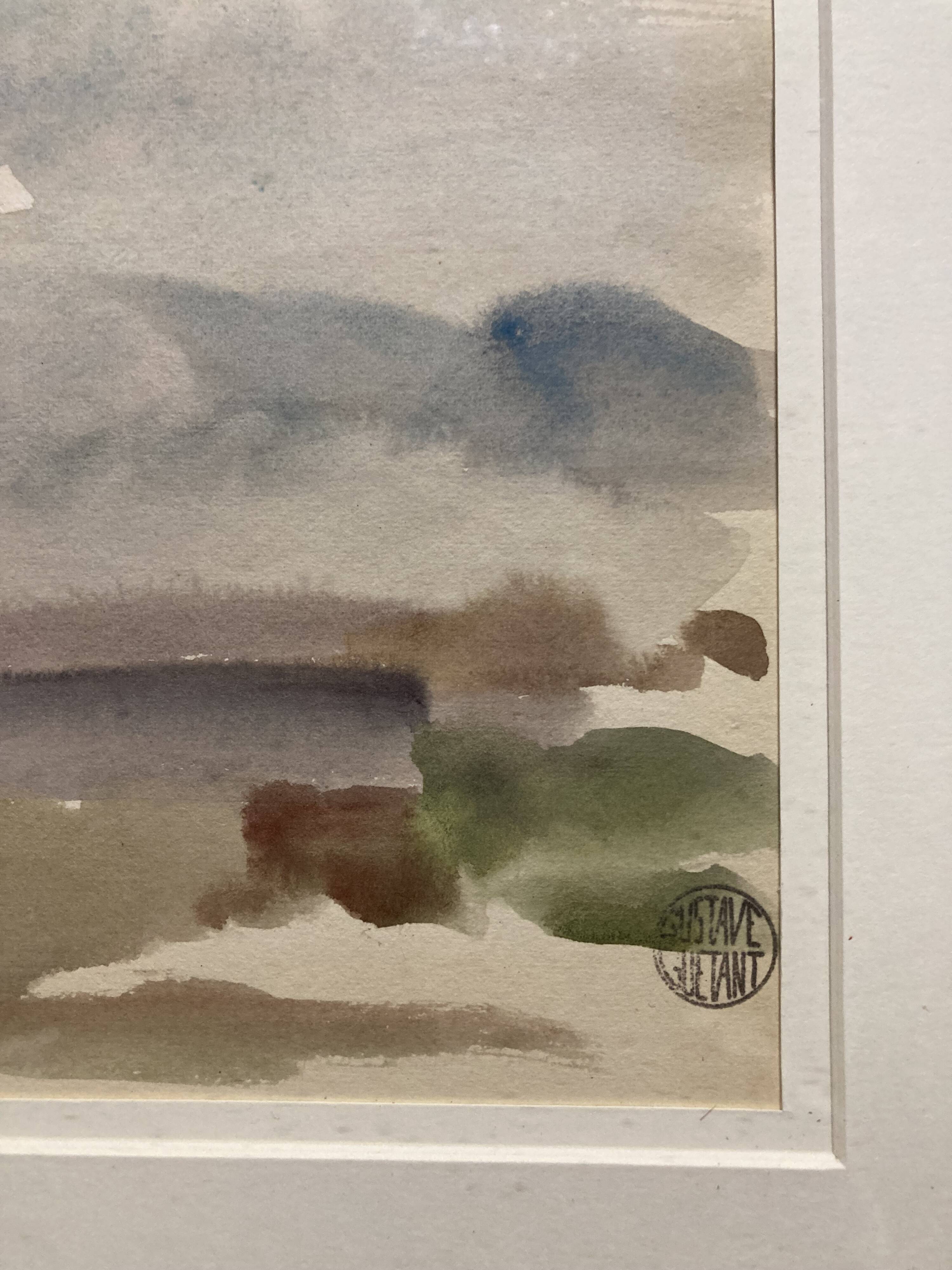 Landscape framed by Gustave Guétant (1873-1953)